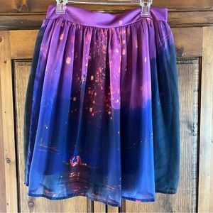 Hot Topic Disney Tangled Lights Chiffon Skirt